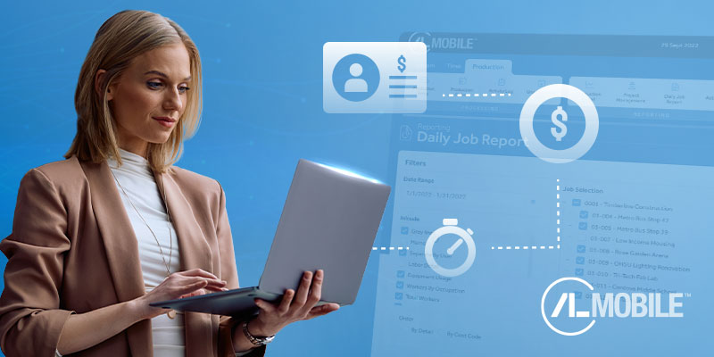 Construction payroll and time tracking software integrated with accounting systems for accurate job costing and workforce management.
